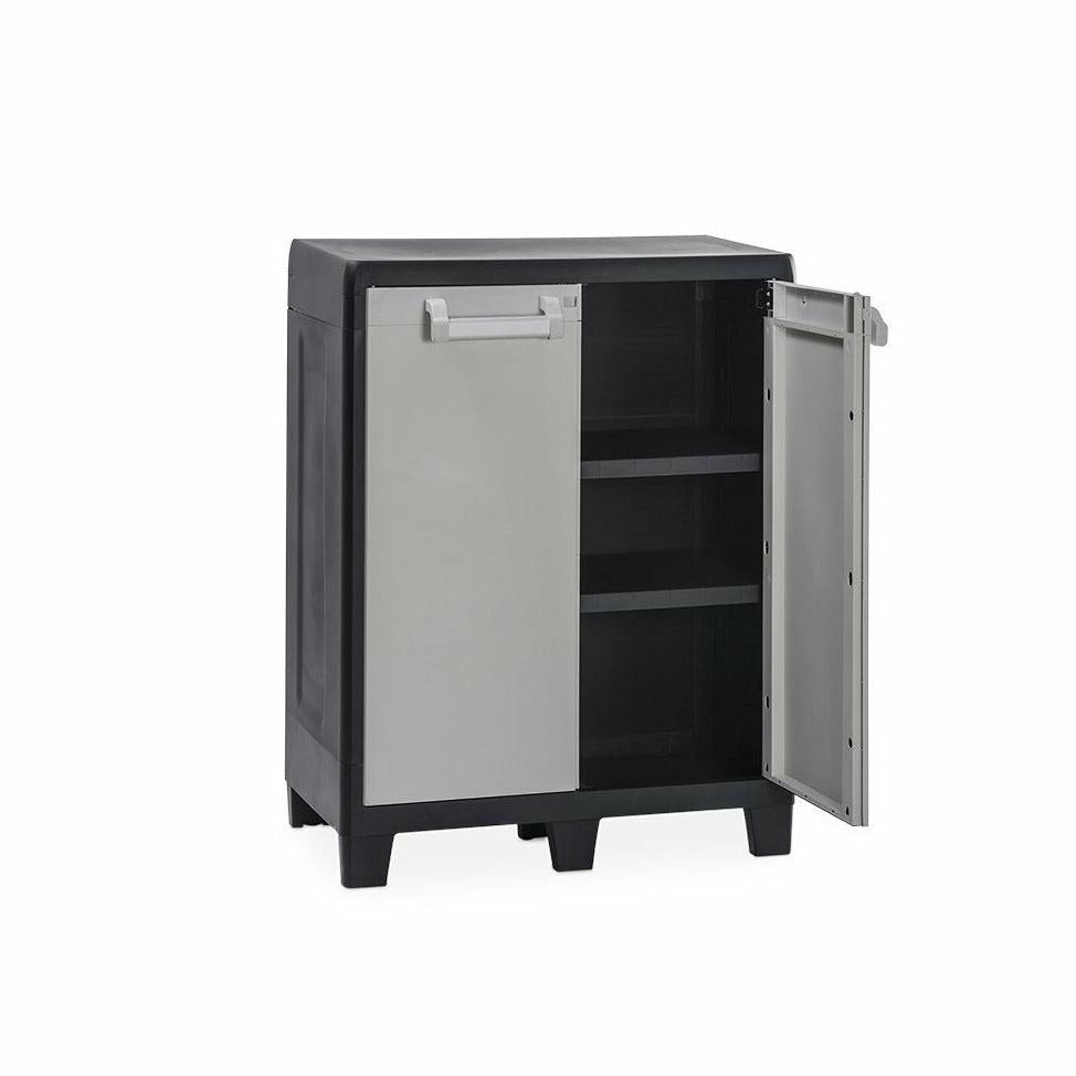 TOOMAX - Armadio Basso Grigio chiaro/Nero Urban XL - h101x78x49 cm